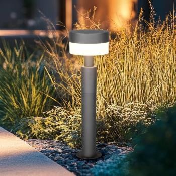 LED talapzati világítás Mackenzie, magasság 50 cm, antracit, öntött alumínium kép