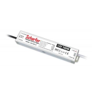 LED tápegység , 12 Volt , 100 Watt , 8,5A , kültéri , vízálló , IP67 , Scharfer , 7 év garancia kép