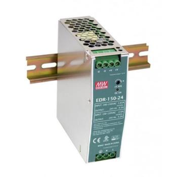 LED tápegység , Mean Well , EDR-150-24 , 24 Volt , 120 Watt , DIN sínre szerelhető , ipari kép