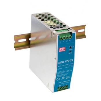 LED tápegység , Mean Well , NDR-120-24 , 24 Volt , 120 Watt , DIN sínre szerelhető , ipari kép