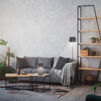 LED tölthető állólámpa Brilo unplugged Riffle, antracit kép
