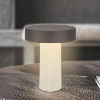 LED tölthető asztali világítás Bito, antracit/fehér, magasság 20 cm, IP44 kép