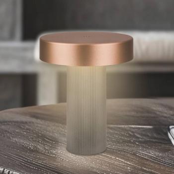 LED tölthető asztali világítás Bito, bronz/antracit, magasság 20 cm, IP44 kép