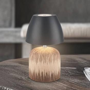 LED tölthető asztali világítás Brilo unplugged Cera, antracit, 22 cm kép