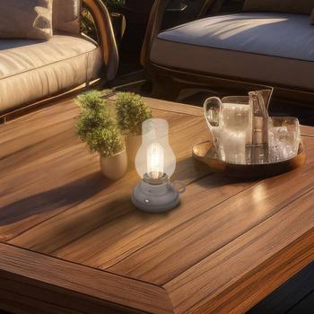 LED tölthető asztali világítás Brilo unplugged Kanea, antracit, 18 cm kép