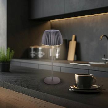 LED tölthető asztali világítás Brilo unplugged Riffle, 36 cm, antracit kép