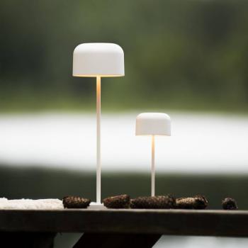LED tölthető asztali világítás Lille, magasság 20 cm, fehér, IP54, USB kép