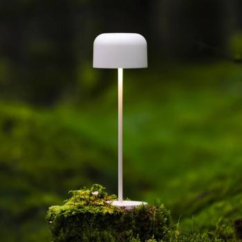 LED tölthető asztali világítás Lille, magasság 36 cm, fehér, IP54, USB kép