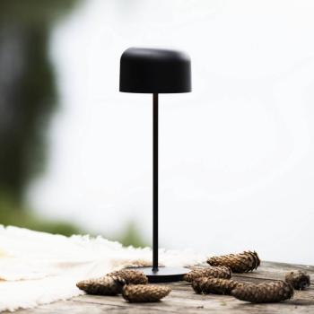 LED tölthető asztali világítás Lille, magasság 36 cm, fekete, IP54, USB kép