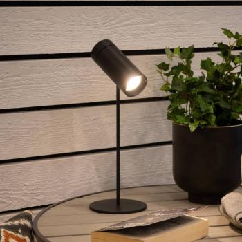 LED tölthető asztali világítás Multi, fekete, magasság 30 cm, IP54 kép