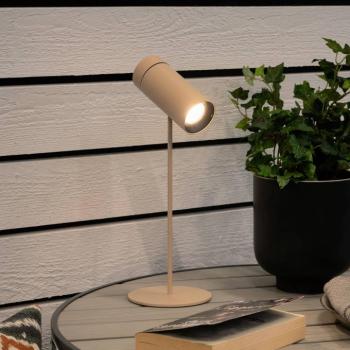 LED tölthető asztali világítás Multi, homokszínű, magasság 30 cm, IP54 kép