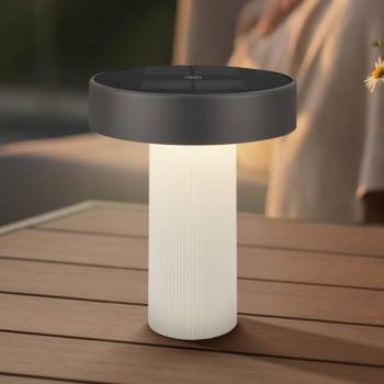 LED tölthető asztali világítás Poga, antik fehér/antracit, IP44 kép