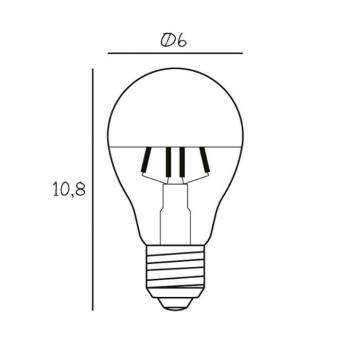 E27-es LED izzó, arany színű, 3,6 W, 2700 K, dimmelhető kép