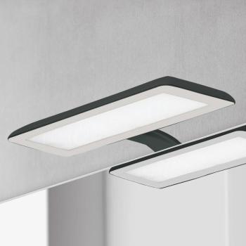 LED tükör lámpa Nikita, fekete/acélszürke kép
