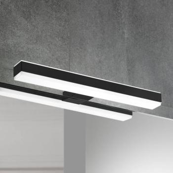 LED tükör lámpa Veronica, szélessége 30 cm, fekete kép