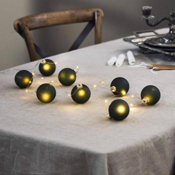 LED tündérvilágítás Bliss, sötétzöld, üveg, 8 elemes, 8 fényű kép