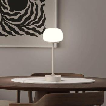 LED újratölthető asztali lámpa Pina bézs Magasság 27.8cm Fém/üveg Touch kép