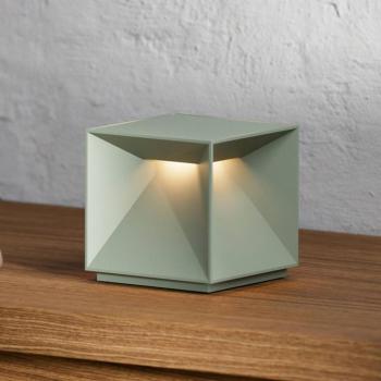 LED újratölthető asztali világítás Nutalis, zsályazöld, IP54, dimmelhető kép