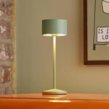 LED újratölthető asztali világítás Veluna, zöld, magasság 25 cm, IP44, kép