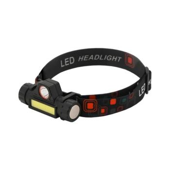 LED Újratölthető fejlámpa LED/1200mAh fekete/piros 13126 kép