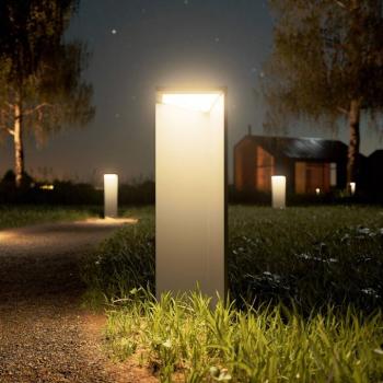 LED újratölthető napelemes lámpa Nusolar antracit, magasság 50cm kép