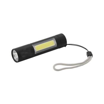 LED Újratölthető zseblámpa LED/400mAh fekete 13163 kép
