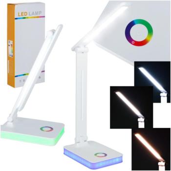 LED USB asztali lámpa érintésvezérléssel, RGB háttérvilágítással, állítható fényerővel kép