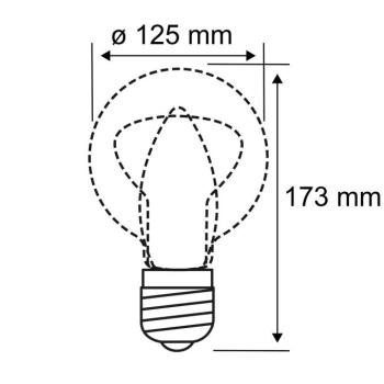 LED üveglámpa E27 9W G125 Fil 2,700K opál fényű dimmelhető kép