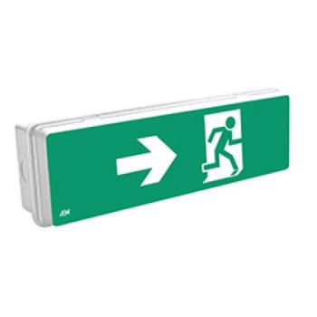 LED vészvilágító lámpatest , készenléti/állandó üzemmód , kétoldalú , fali- és mennyezeti szerelhetőség , IP65 kép