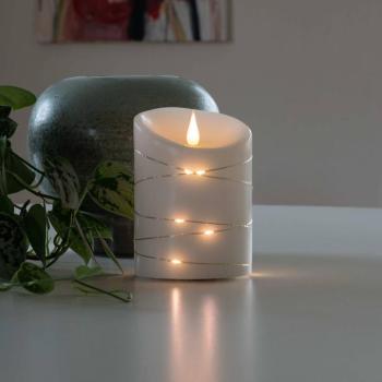 LED viaszgyertya fehér Fény színe meleg fehér 14 cm kép