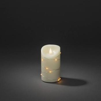 LED viaszgyertya krém színű fény színe borostyán magasság13cm kép