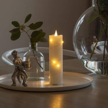 LED viaszgyertya krémszínű krémfény borostyán 17,8 cm kép