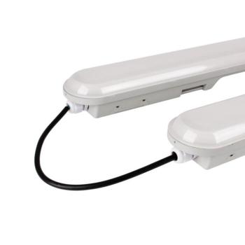 LED vízálló lámpatest 40w 120cm szenzorral - összeköthető, 4000K, természetes fehér, 4400 lm, szürke/fehér, IP65, Optonica, 16706 kép