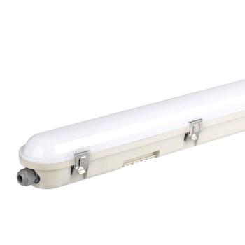 LED vízálló lámpatest készenléti akkumlátorral, 48w, 4000K, természetes fehér, 5760lm, 120°, tejes, CRI>80, IP65, V-TAC, 2120221 kép
