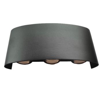 LED WALL LAMP 6X1W 4000K IP54 BLACK kép