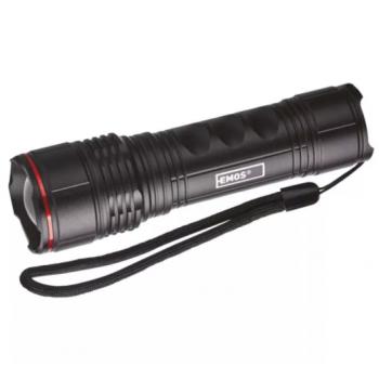 EMOS LED zseblámpa 330lm 3×AAA fókuszálható, fekete, IP44, P3114 kép
