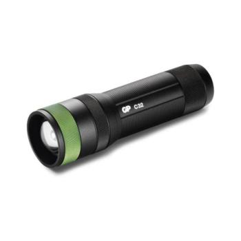 GP LED Zseblámpa C32 + 3× LR03, 300, fekete, IPX4, P8506 kép