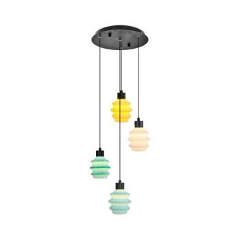 LED zsinóros csillár CACTUS LED/12W/230V 3000K zöld/sárga/fehér 414LRC2016 kép