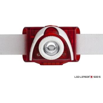 LEDLENSER SEO5 3xAAA 180 lm fejlámpa piros kép