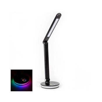 LEDRGBW Dimmelhető asztali lámpa power bank funkcióval LED/12W/5V 2800-6000K fekete PDL400RGBB kép