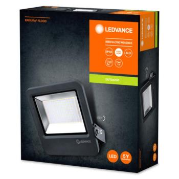 Ledvance Endura Flood 100W 4000K 8800lm fekete kültéri LED reflektor, IP65 kép