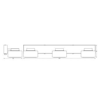 LEDVANCE LED fali lámpa Orbis Flame, 3 lámpás, króm, IP44 kép