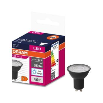 LED Izzó VALUE PAR16 GU10/4,5W/230V 4000K 36° fekete - Osram 4058075766365 kép