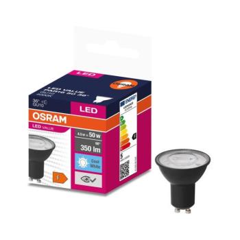 LED Izzó VALUE PAR16 GU10/4,5W/230V 6500K 36° fekete - Osram 4058075766396 kép