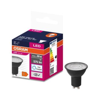 LED Izzó VALUE PAR16 GU10/6,9W/230V 4000K 36° fekete - Osram 4058075766549 kép