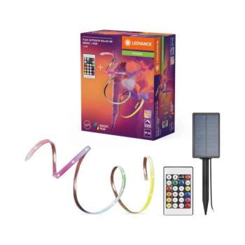 Ledvance - LED RGB, fényerőszabályozható napelemes FLEX szalag 3 m LED/1,2W/3,7V IP44 + távirányító 4099854370069 kép