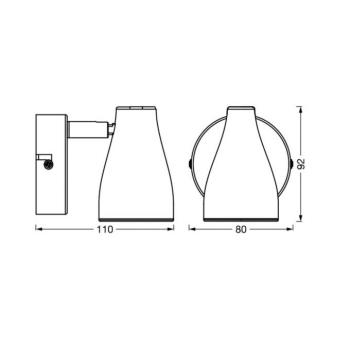 LEDVANCE Pear LED-spot GU10 1 izzó szürke kép