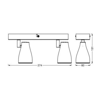 LEDVANCE Pear LED-spot GU10 2 izzó fekete kép