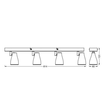 LEDVANCE Pear LED-spot GU10 4 izzó szürke kép