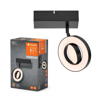 LEDVANCE Saturn CCT LED fali spotlámpa, kapcsoló, fekete kép